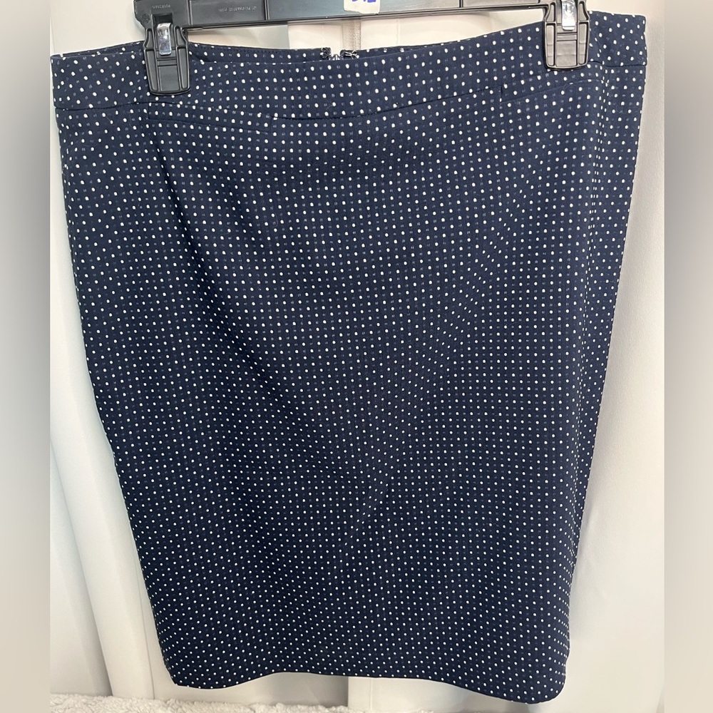 Halogen A-Line mini Skirt Navy with white dots size 14